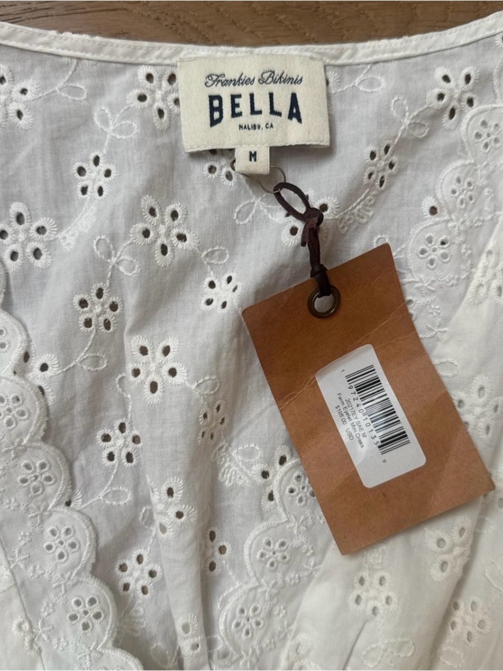 NEW: Frankie's Bikinis × Bella Hadid Farm White Mini Dress. M - Picture 4 of 5